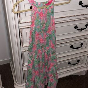 Lilly Pulitzer Pink and Green Floral Dress